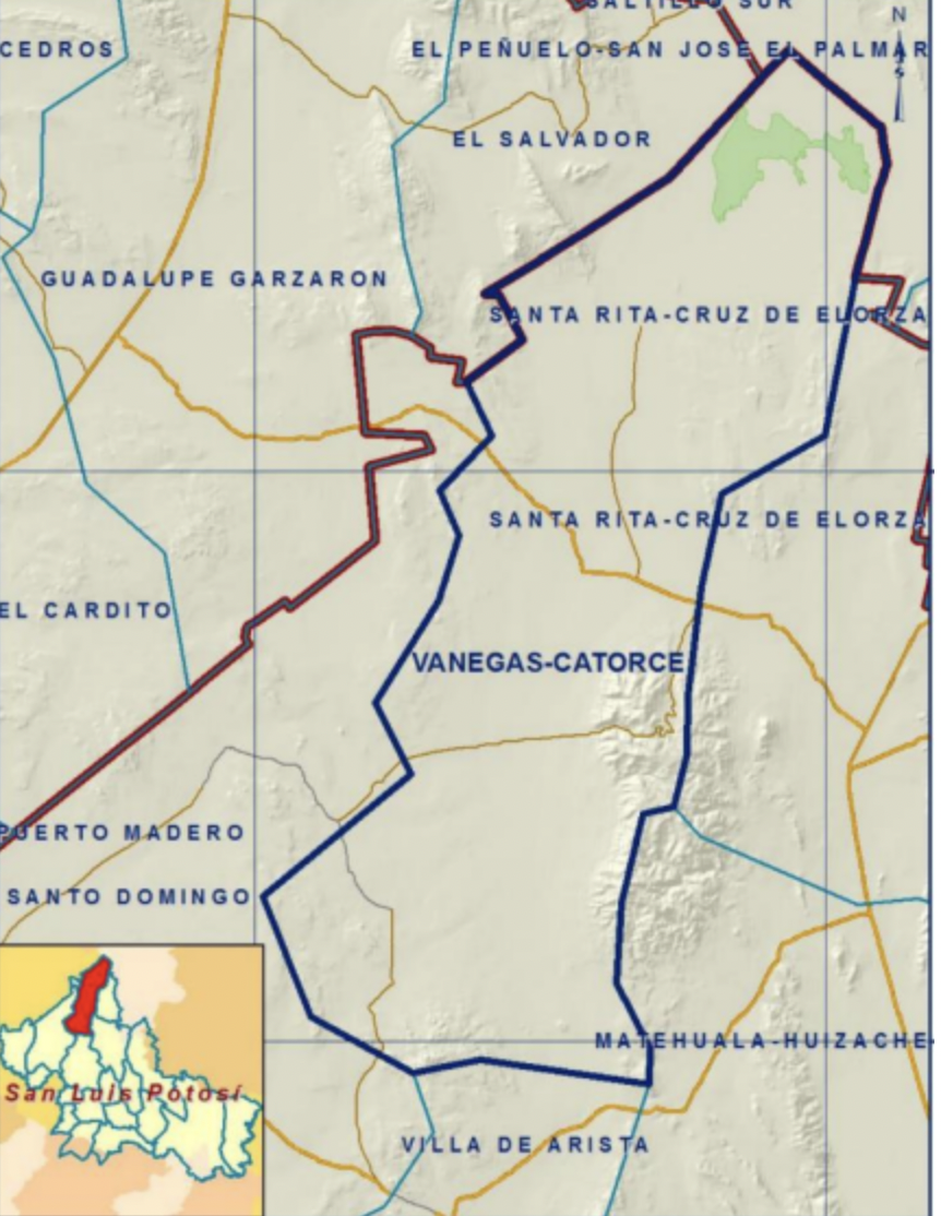 Mapa de la región