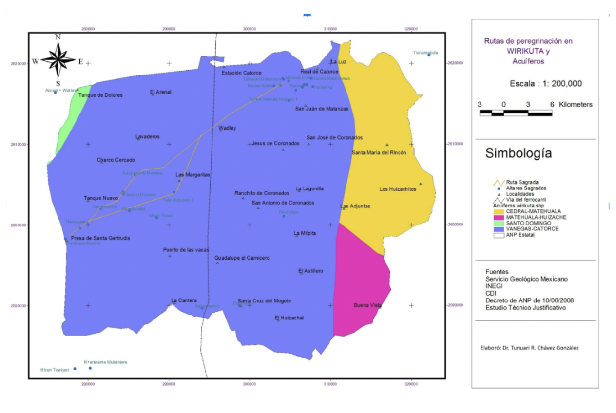 Acuíferos de Wirikuta y ruta de peregrinación wixárika