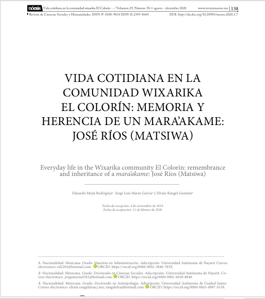 Vida Cotidiana en la Comunidad Wixárika en el Colorín