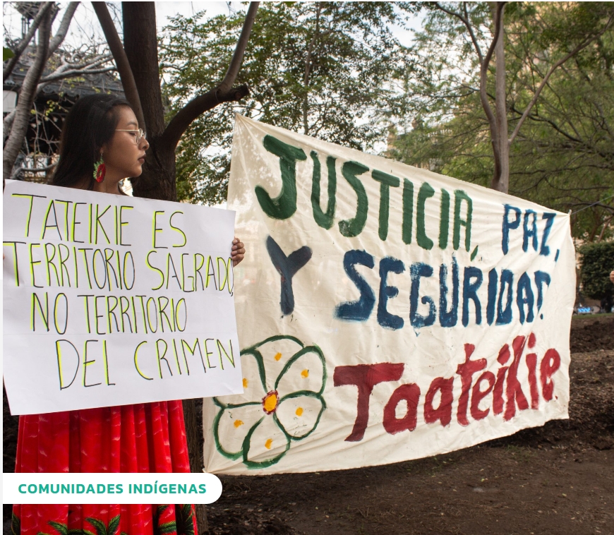 Manta de Protesta Wixarika Foto de Mario Marlo