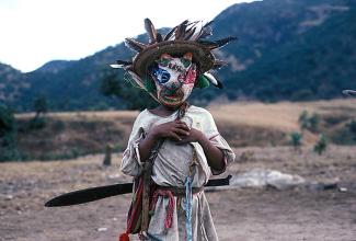 Pablito Wearing a Tsikuaki Mask ~ December 1979