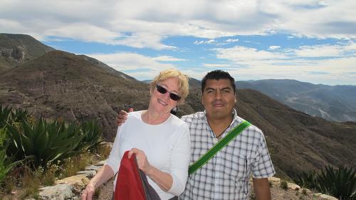 Maude Barlow atop Cerro Quemado with Santos de la Cruz 2010